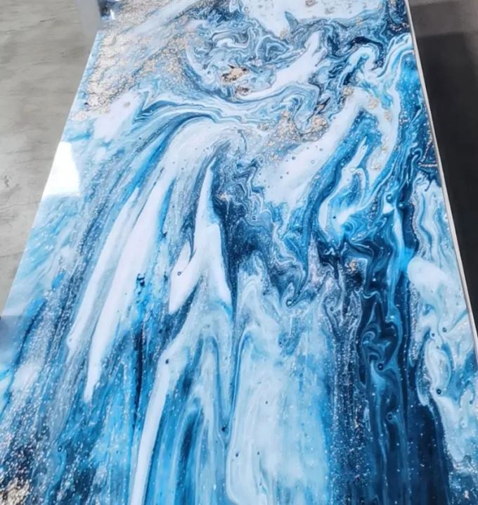 1220*2800*3MM 3D Kunstmatig Marmeren Bladpvc UV Marmeren Blad voor Binnendecoratie
